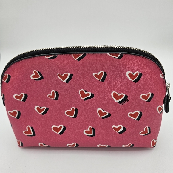 ❤️🩷COACH Ltd. Edition Harley Valentine's Heart Travel / Cosmetic Bag🩷❤️ - Picture 4 of 6